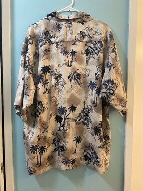 Joseph & Feiss Men's Silk Hawaiian Shirt, Size 2x
